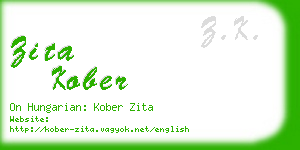 zita kober business card